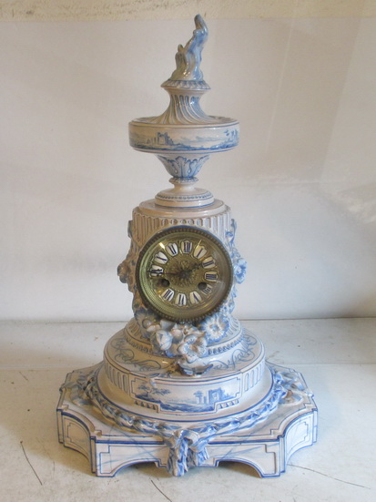 antique porcelain clock Emile Gall