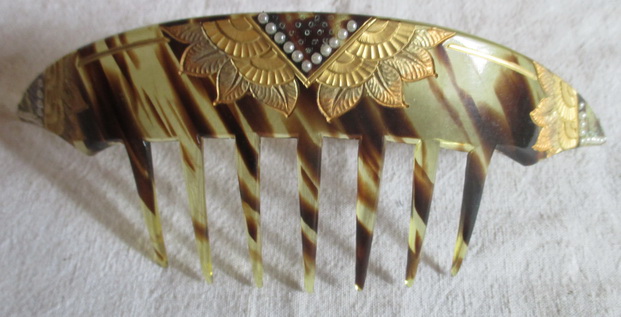 antique hair combs celluloid