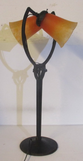 wrought iron table lamp Paul Kiss Schneider