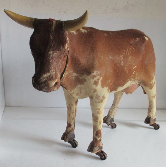 antique automaton Roullet Decamps cow giving milk