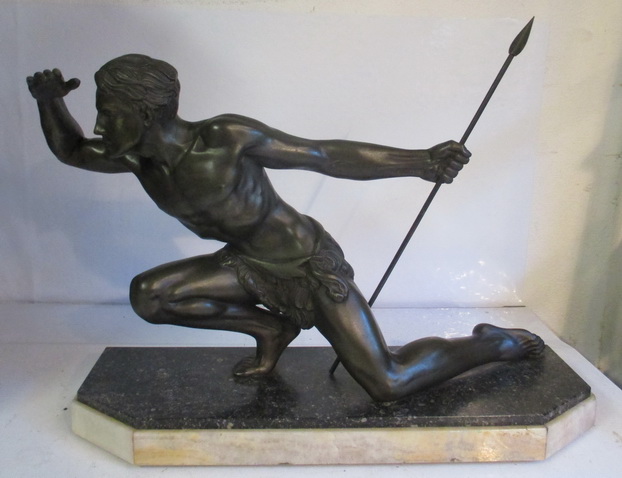 art deco statue warrior Chiparus de Roncourt