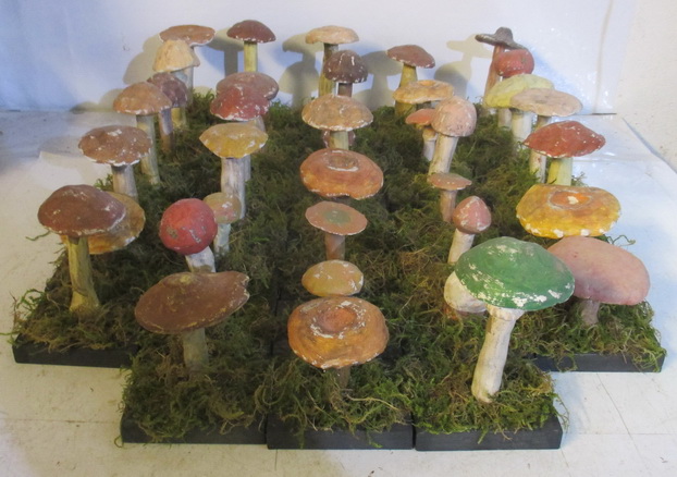 antique botanical models mushrooms