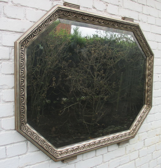 art deco geometric mirror